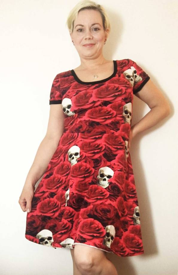 Gothic Skater dress sewn by The Finished Garment